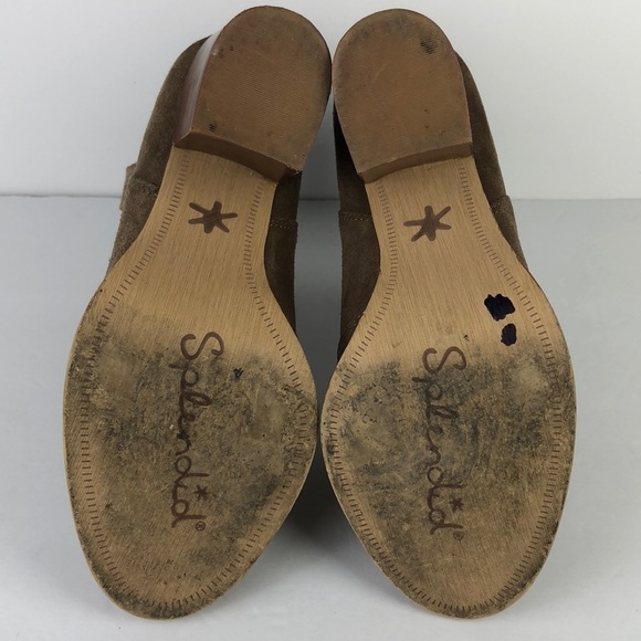Splendid Lakota Brown Suede Heeled Ankle Boots 6.5 - Picture 8 of 8